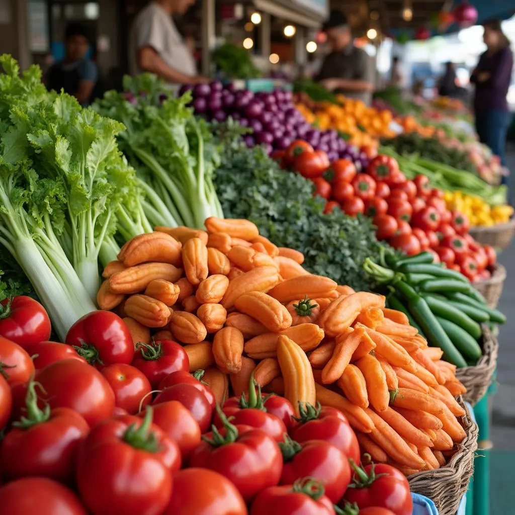 Selección de vegetales de temporada