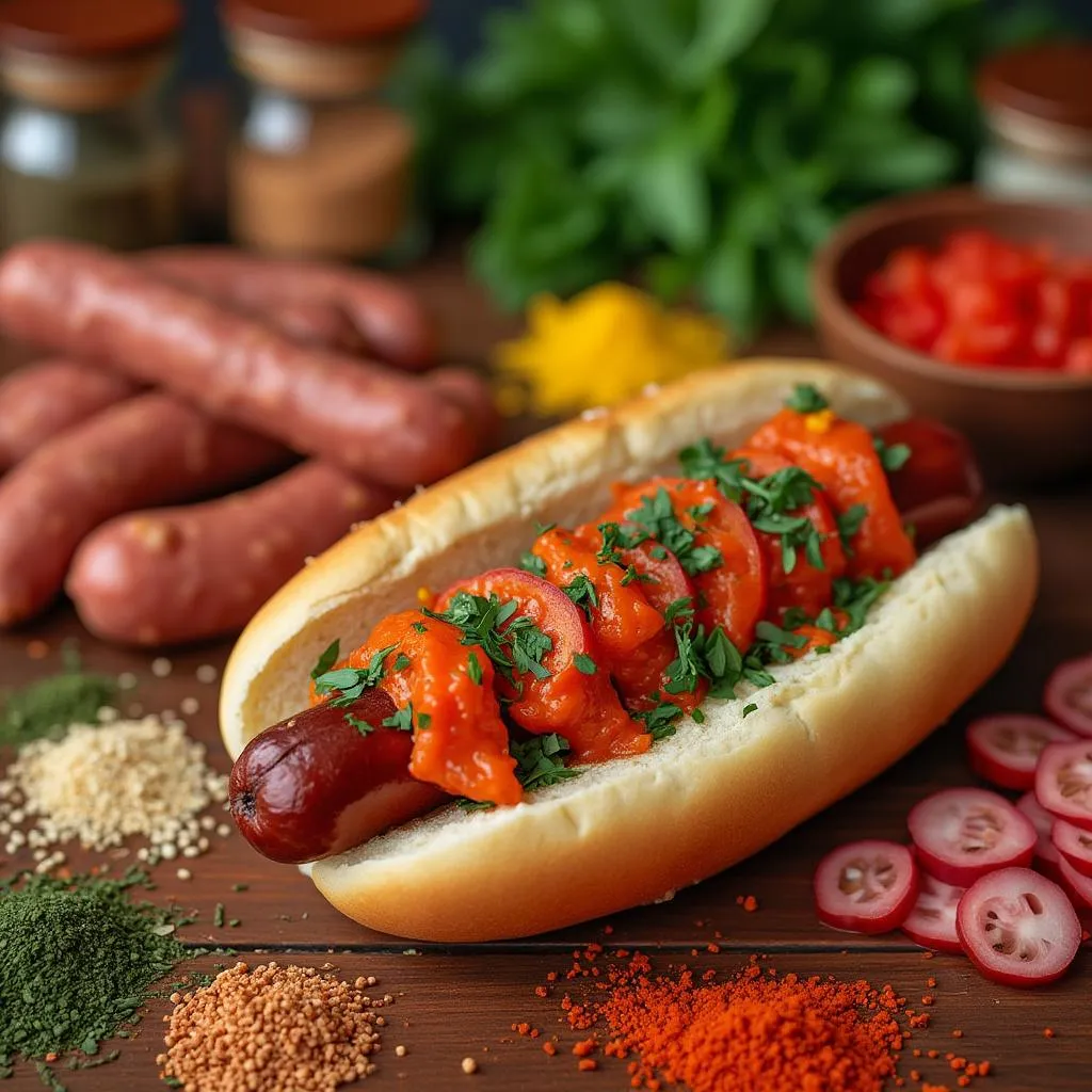 Ingredientes locales para hot dogs