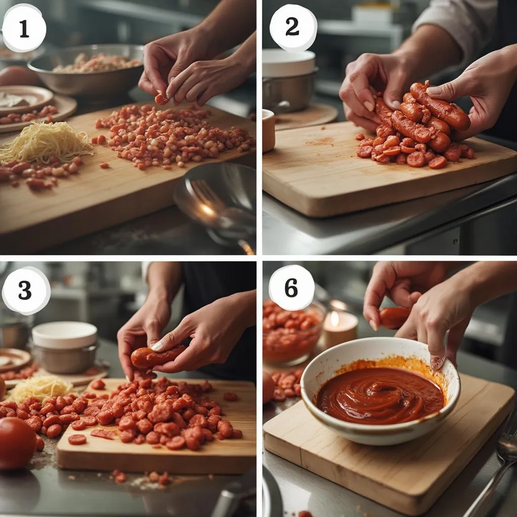 Proceso de elaboración de hot dogs